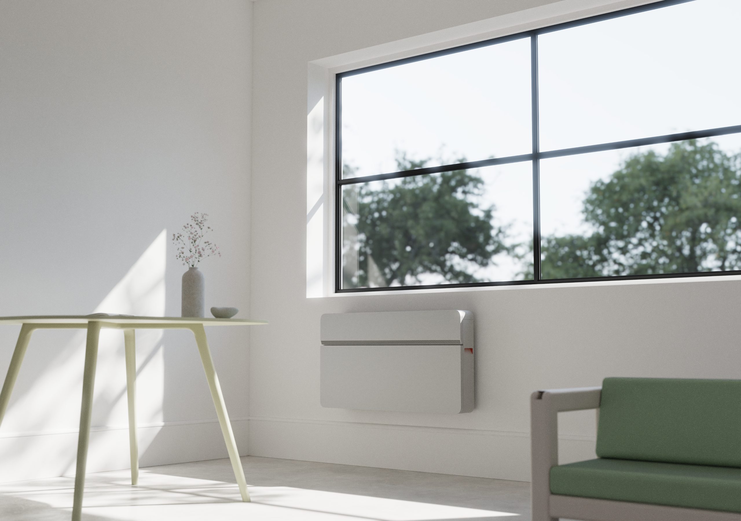 The replacement — the Anzen Climate Wall in the same room